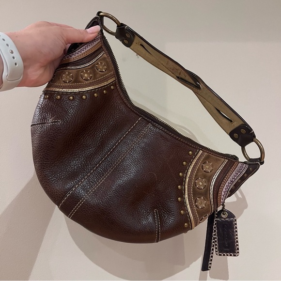 Coach Vintage Soho Hobo Leather Shoulder Brown Purse - Picture 1 of 9